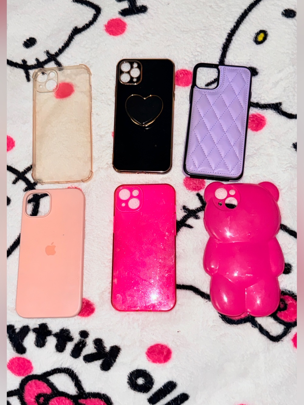 Apple Pink, Hot Pink, Lavender & Black iPhone Case Assortment